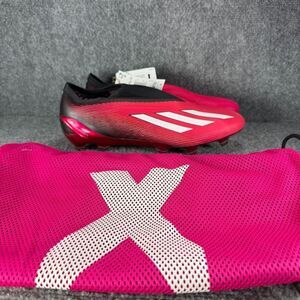 Adidas X Speedportal FG Womens 9.5 Soccer Cleats Pink Black Laceless